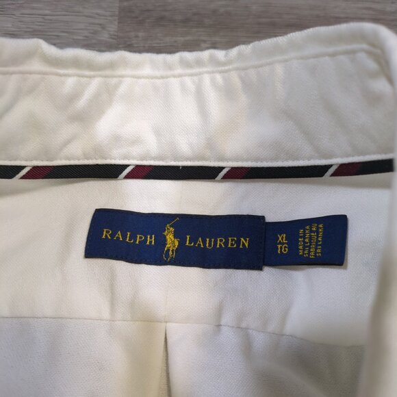 Polo Ralph Lauren Men's XL Button Down Short Sleeve Skulls Embroidered White - Picture 2 of 11